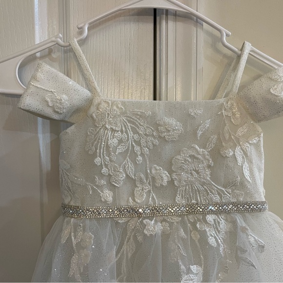 Like new Sparkle Organza Flower Girl Dress - Picture 3 of 15
